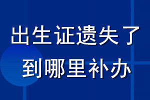 出生證遺失了到哪里補(bǔ)辦